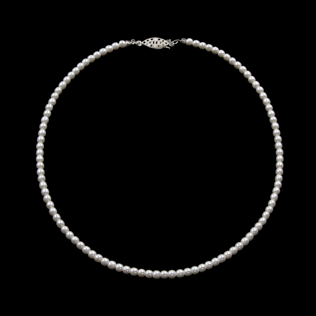 pearl-neck-ears-9585-16-4mm-  Lot of 16 Genuine Pearl/stone Necklaces with Silver Tone Findings main image 0