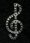 #12647 Treble Clef Pin Pins - Dance/Music Rhinestone Jewelry Corporation