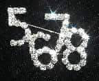 #9824 - Crooked 5678 Pin Pins - Dance/Music Rhinestone Jewelry Corporation