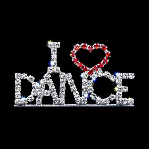#9830 - I Love Dance Pin Pins - Dance/Music Rhinestone Jewelry Corporation