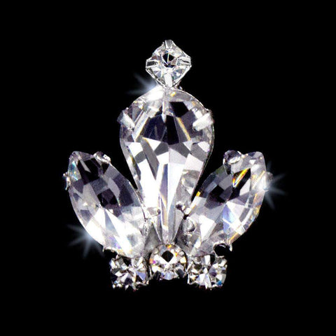 #11889 Rhinestone Crown Tack Pin Pins - Pageant & Crown Rhinestone Jewelry Corporation