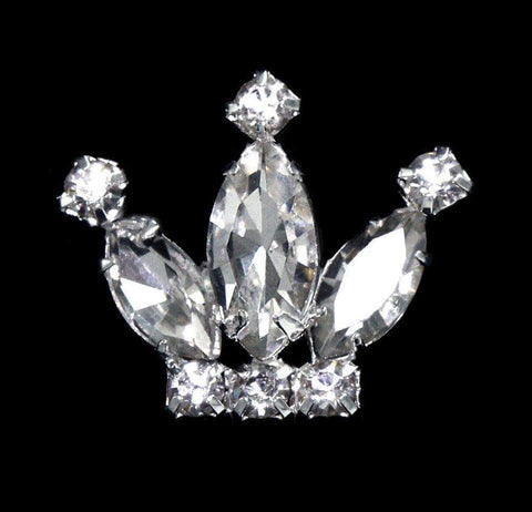 #11891 Rhinestone Crown Tack Pin Pins - Pageant & Crown Rhinestone Jewelry Corporation