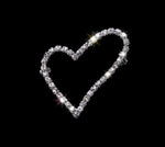 #14187 - Skewed Heart Pin Pins - Pageant & Crown Rhinestone Jewelry Corporation