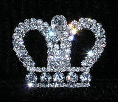#14192 - Track Crown Pin Pins - Pageant & Crown Rhinestone Jewelry Corporation