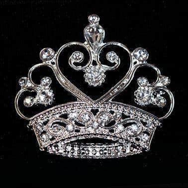 #16124 - Triple Heart Crown Pin Pins - Pageant & Crown Rhinestone Jewelry Corporation