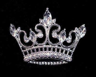 #16125 - Kings Point Crown Pin Pins - Pageant & Crown Rhinestone Jewelry Corporation