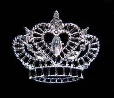 #16127 - True Love Crown Pin Pins - Pageant & Crown Rhinestone Jewelry Corporation