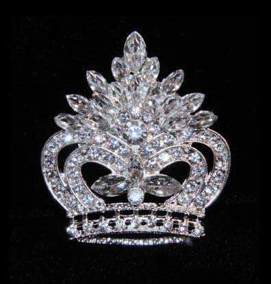 #16130 - Pageant Prize Crown Pin Pins - Pageant & Crown Rhinestone Jewelry Corporation