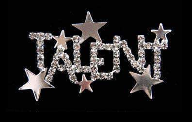 #16136 - Talent Stars Pin Pins - Pageant & Crown Rhinestone Jewelry Corporation