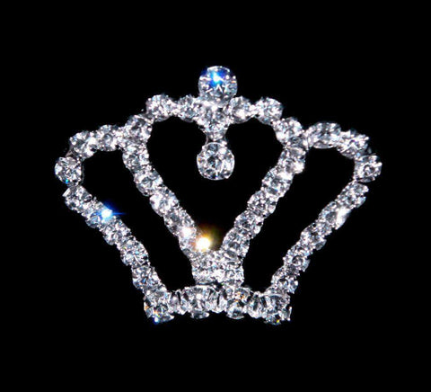 #16173 - Sweetheart Crown Pin Pins - Pageant & Crown Rhinestone Jewelry Corporation