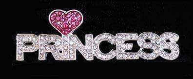 #16267 - Princess Love Pin Pins - Pageant & Crown Rhinestone Jewelry Corporation