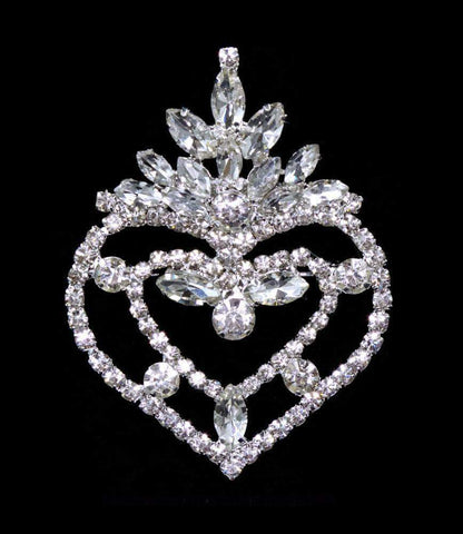 #16492 - Pageant Praise Crown Pin Pins - Pageant & Crown Rhinestone Jewelry Corporation