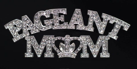 #16523 - Pageant Mom Pave Pin Pins - Pageant & Crown Rhinestone Jewelry Corporation