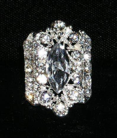 #15128 - Roaring 20s Navetter Ring Rings Rhinestone Jewelry Corporation