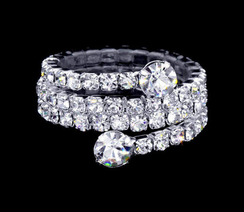 #16387 - Adjustable Coil Ring Rings Rhinestone Jewelry Corporation