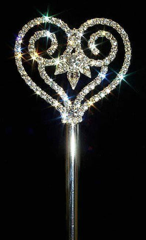 #12620 Victorian Heart Scepter Scepters Rhinestone Jewelry Corporation