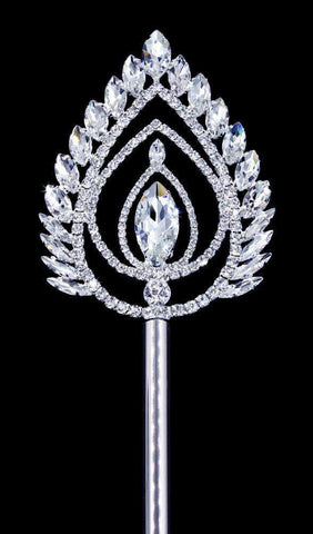 #17047 - Feather Scepter Scepters Rhinestone Jewelry Corporation