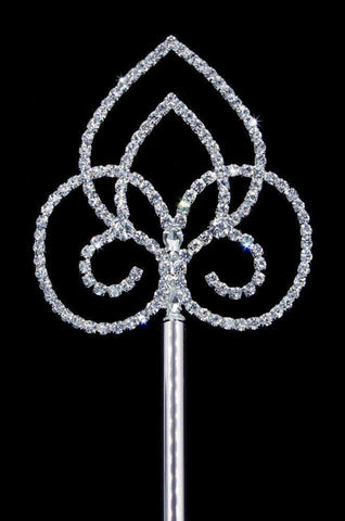 #17049 - Fleur Scepter Scepters Rhinestone Jewelry Corporation