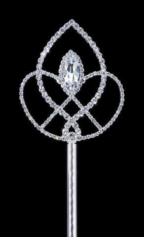 #17050 - Vaulted Navette Scepter Scepters Rhinestone Jewelry Corporation