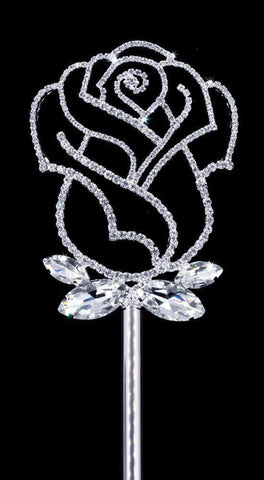 #17055 - Rose Scepter Scepters Rhinestone Jewelry Corporation