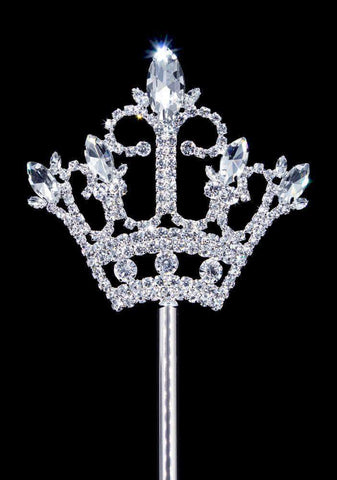 #17060 - Regal Crown Scepter Scepters Rhinestone Jewelry Corporation