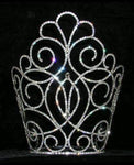 #15198 - Titan's Queen Crown - 11" Tiaras & Crowns over 6" Rhinestone Jewelry Corporation