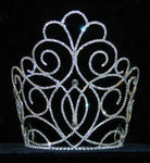#15199 - Titan Queen's Crown - 9" Tiaras & Crowns over 6" Rhinestone Jewelry Corporation