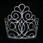 #15200 - Titan Queen's Tiara - 7" Tiaras & Crowns over 6" Rhinestone Jewelry Corporation