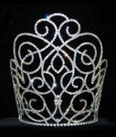 #15661 Victorian Class Crown - 9" Tiaras & Crowns over 6" Rhinestone Jewelry Corporation