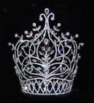 #15893 - Large Mediterranean Spray Adjustable Crown - 10" Tiaras & Crowns over 6" Rhinestone Jewelry Corporation