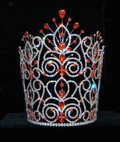 #16111 - Maus Spray Crown - Hyacinth - 10" Tiaras & Crowns over 6" Rhinestone Jewelry Corporation