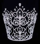 #16111xs - Maus Spray Crown - Crystal - 10" Tiaras & Crowns over 6" Rhinestone Jewelry Corporation
