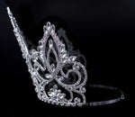 #16452 - Pageant Prime Adjustable Crown - 7.5" Tiaras & Crowns over 6" Rhinestone Jewelry Corporation