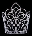 #16655 - Butterfly Gate Adjustable Crown - 9" Tall Tiaras & Crowns over 6" Rhinestone Jewelry Corporation