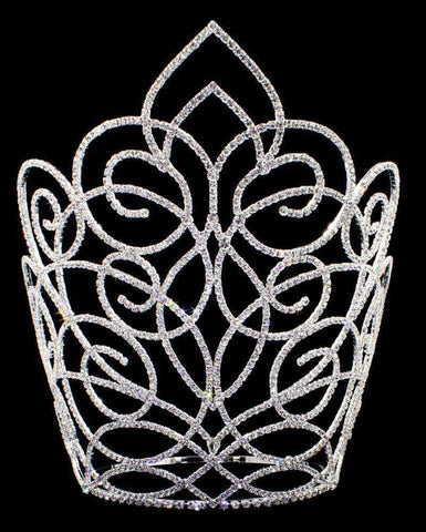 #16656 - Butterfly Gate Adjustable Crown - 11" Tiaras & Crowns over 6" Rhinestone Jewelry Corporation