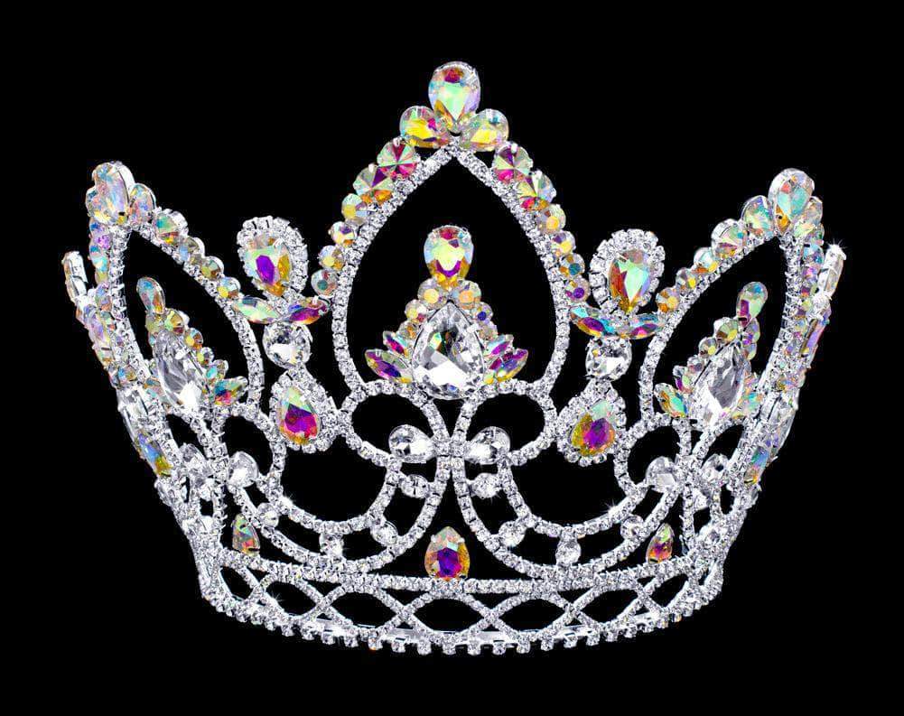 16781AB - AB Arch tiara with Combs - 7