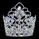 #17329 - Island Princess Adjustable Crown - 7" Tiaras & Crowns over 6" Rhinestone Jewelry Corporation