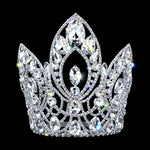 #17347 - The Magnificent Marquis (Wide) Adjustable Pageant Crown - 7" Tiaras & Crowns over 6" Rhinestone Jewelry Corporation