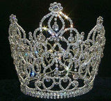 Crystal Crown with Dangles #10218 Tiaras & Crowns over 6" Rhinestone Jewelry Corporation