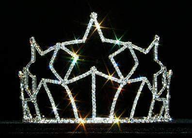 #12562 Starburst Tiara - Small Tiaras & Crowns up to 6" Rhinestone Jewelry Corporation