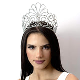#12739 - Water in Lotus Crown Tiaras & Crowns up to 6" Rhinestone Jewelry Corporation