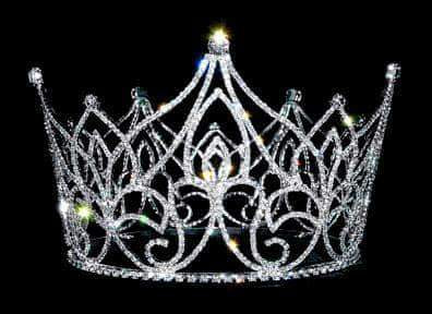 #13547 Netherland's Sun Princess Bucket Crown Tiaras & Crowns up to 6" Rhinestone Jewelry Corporation