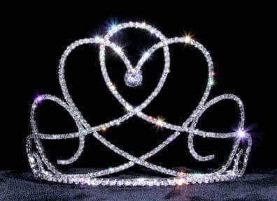 #13659 - Heart Unity Tiara Tiaras & Crowns up to 6" Rhinestone Jewelry Corporation
