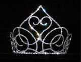 #15141 - Swooning Heart Tiara  - 5" Tiaras & Crowns up to 6" Rhinestone Jewelry Corporation