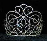 #15589 Victorian Class Tiara - 5.25" Tiaras & Crowns up to 6" Rhinestone Jewelry Corporation