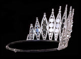 #15741 - Large Rivoli Burst Adjustable Crown - 5" tall Tiaras & Crowns up to 6" Rhinestone Jewelry Corporation