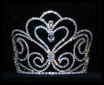 #16054 - Sky Princess Tiara with combs - Approx. 5" Tiaras & Crowns up to 6" Rhinestone Jewelry Corporation