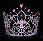 #16109 - Maus Spray Crown - Light Rose- 6" Tiaras & Crowns up to 6" Rhinestone Jewelry Corporation