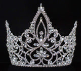 #16451 - Pageant Prime Tiara with Combs - 6" Tiaras & Crowns up to 6" Rhinestone Jewelry Corporation