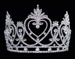 #16455 Pageant Praise Tiara with Combs - 5" Tiaras & Crowns up to 6" Rhinestone Jewelry Corporation